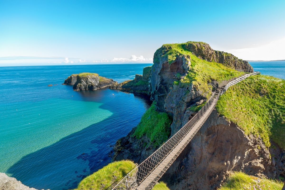 Carrick-a-Rede rope bridge on the Causeway Coastal Road Trip