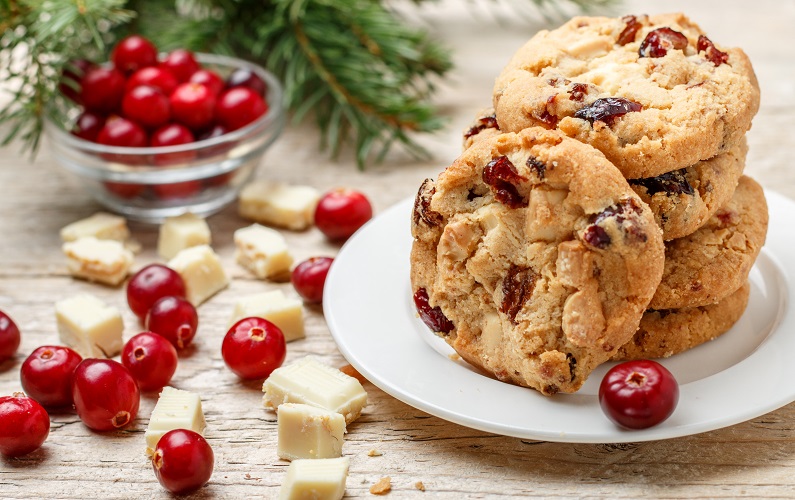 White chocolate cranberry cookies