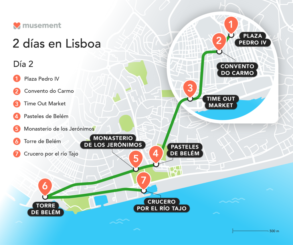 Mapa: dia 2 en Lisboa