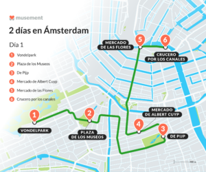 Mapa día 1 Ámsterdam