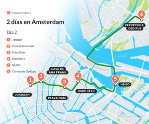 Mapa día 2 Ámsterdam